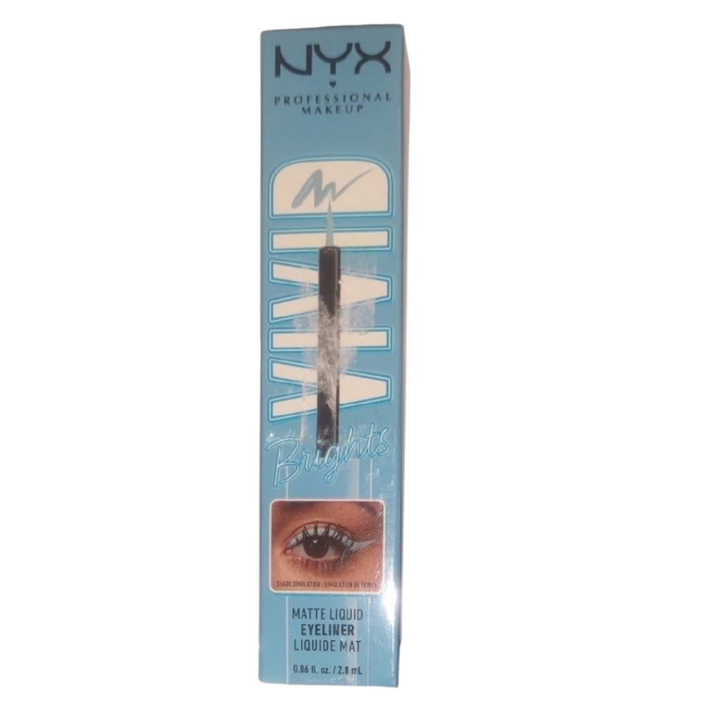 NYX Vivid Brights Matte Liquid Eyeliner in Blue